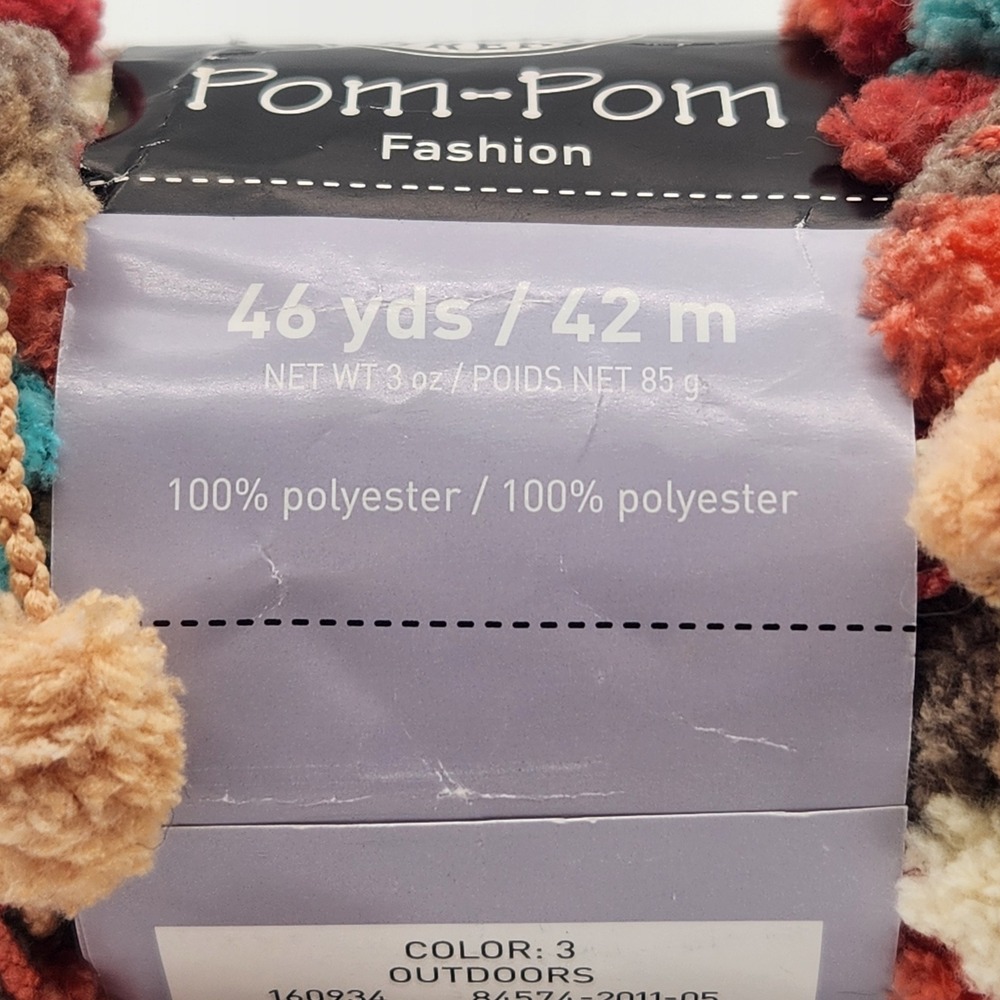 Loops & Threads Discontinued Pom-Pom Fashion Yarn Outdoors Super Bulky New Rare - Picture 4 of 7